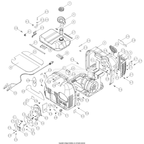 Part Location Diagram of 102007GS Briggs and Stratton Label,warning electrical